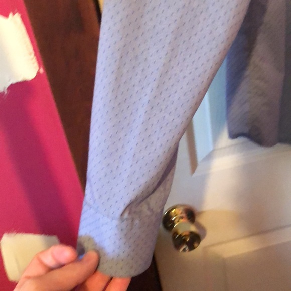 Flag & Anthem Blue Patterned Button Down Shirt Mens Large L - Picture 6 of 13